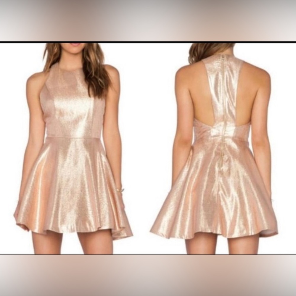 Lia Circle Skirt Dress in Gold & Pink Multi
Alice + Olivia
